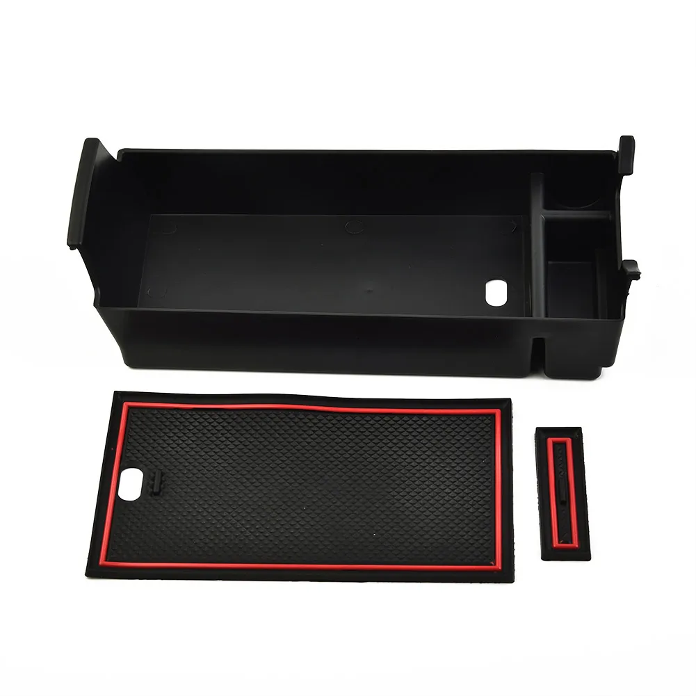 Matte Black Finish Center Armrest Storage Box Tray, Perfect Fit for MercedesBenz A Class, B Class, CLA,GLA,GLB