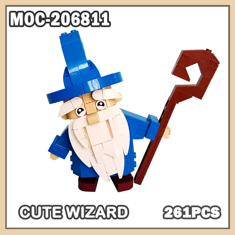 

MOC-206811 Building Blocks Cute Wizard Entry Level Granular Brick Assembly Christmas Gifts Creative Stress Relieving 261PCS