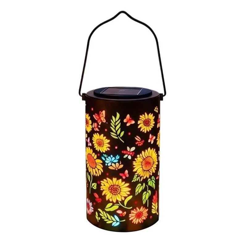 

B84B-Outdoor Waterproof Solar Lanterns Colorful, Garden Decor LED Sunflower Light Powered By Sunlight