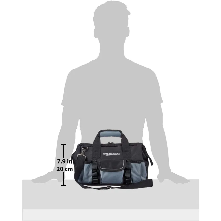Borsa standard piccola per attrezzi base durevole e resistente all'usura con tracolla per riporre e organizzare portatili, ideale per officine, garage