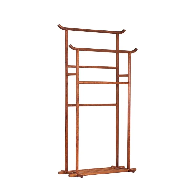 New Chinese-style solid wood hanger, floor-to-ceiling bedroom light luxury home living room entrance ash wood coat rack