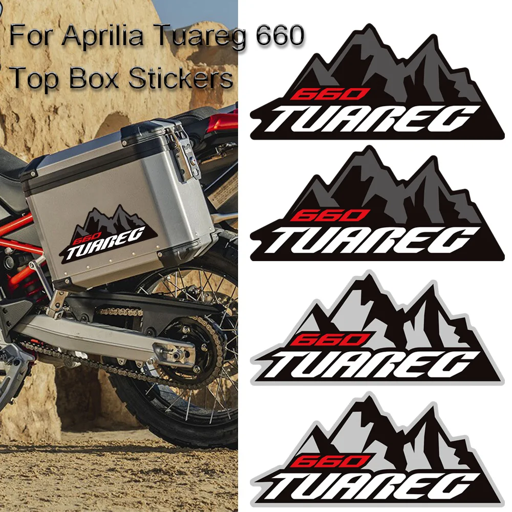 

﻿ Trunk Luggage Cases Panniers Aluminium Top Box Stickers Motorcycle For Aprilia Tuareg 660 RALLY Adventure Decals 2022 - 2026