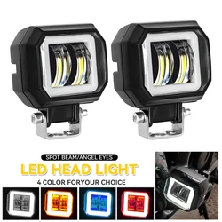 3inch Beam Headlight LED Work Light Bar Spot Driving LED Work Lamp Fog Pods Halo Offroad 4WD Car Boat Truck SUV Pickup ATV