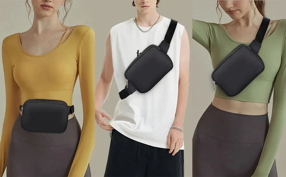 Waterproof Adjustable Waist Bag Crossbody Fanny Pack Running Hiking Phone Belt Bag For Men Women