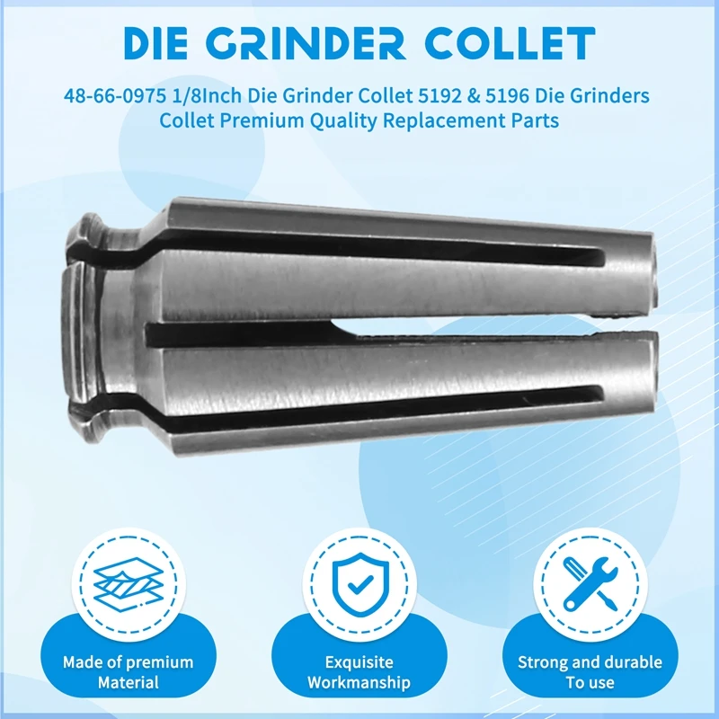 48-66-0975 1/8 pouces DIE GRINDER COLLET 5192 & 5196 meuleuses pince qualité nouvelles pièces de rechange-AT64
