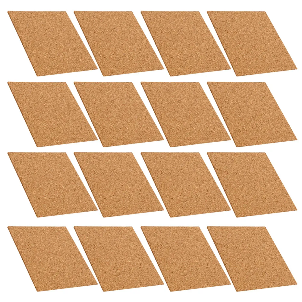 90Pcs Self-Adhesive Cork Coasters Square 4 Inch Natural Heat Insulating Non-Slip Drink Mats for Home Office Kitchen Bar Coffee
