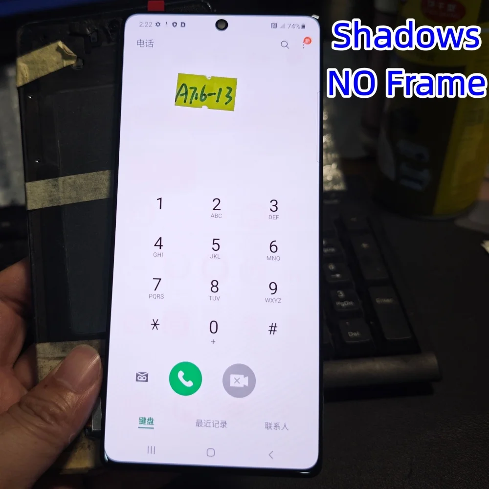 Super Amoled Defect Lcd Voor Samsung A71 5G A716 A716f Lcd-Scherm Touchscreen Digitizer Montage Zonder Frame Dot Line Scherm