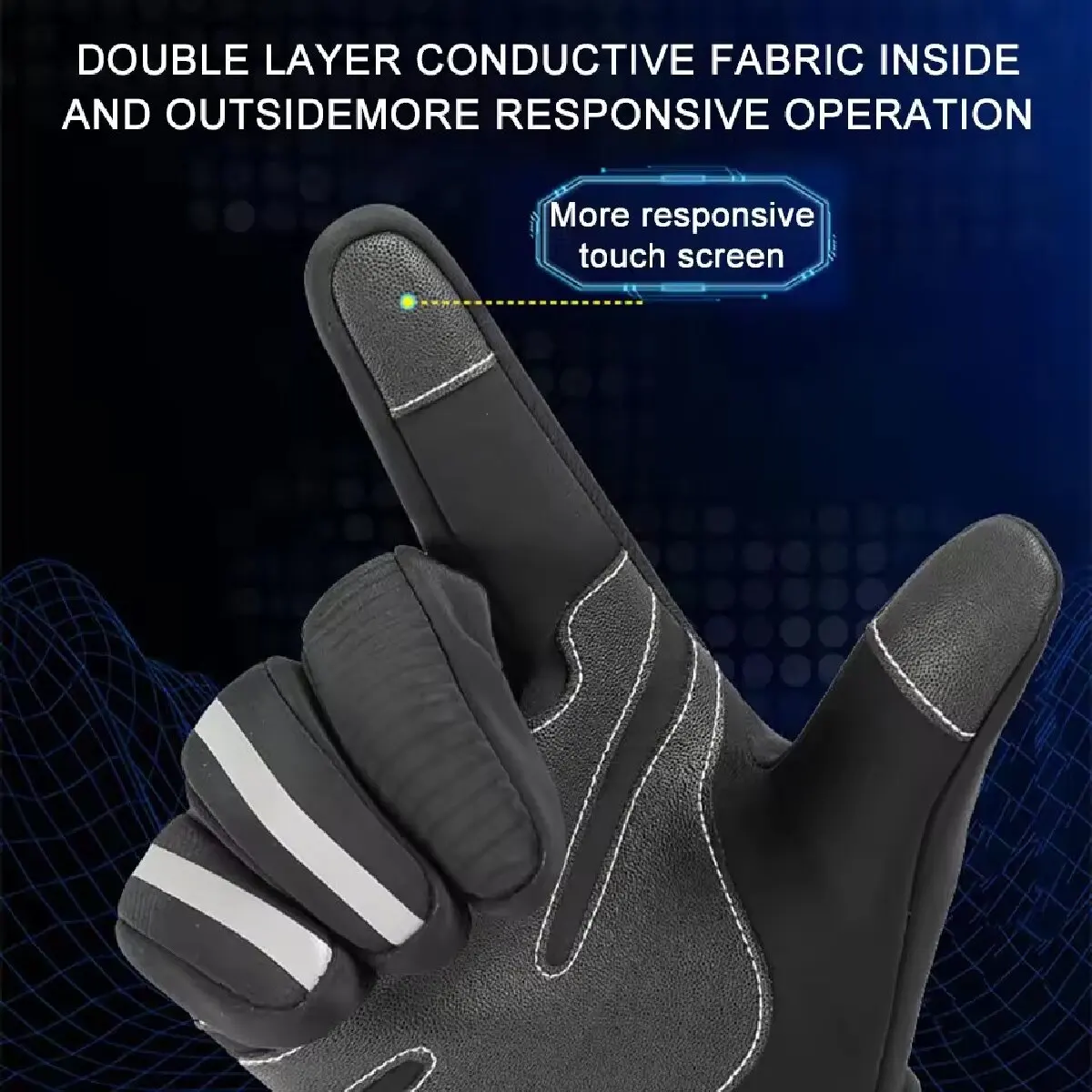 قفازات التزلج الرياضية الدافئة للرجال والنساء شاشة تعمل باللمس قفازات التزلج الداخلية ركوب الدراجات الباردة واقية في الهواء الطلق قفاز شتاء جديد