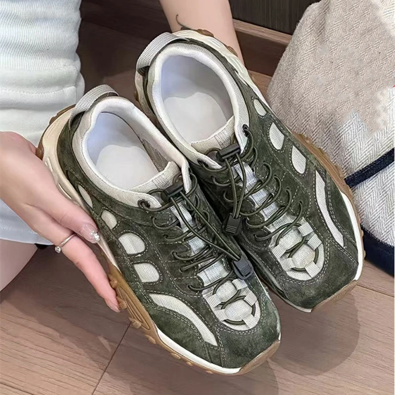 AI2026 New Women's sneakers Shoe Thicksoled nonslip breathable casual shoes women Plussize comfortable female shoes  autumn