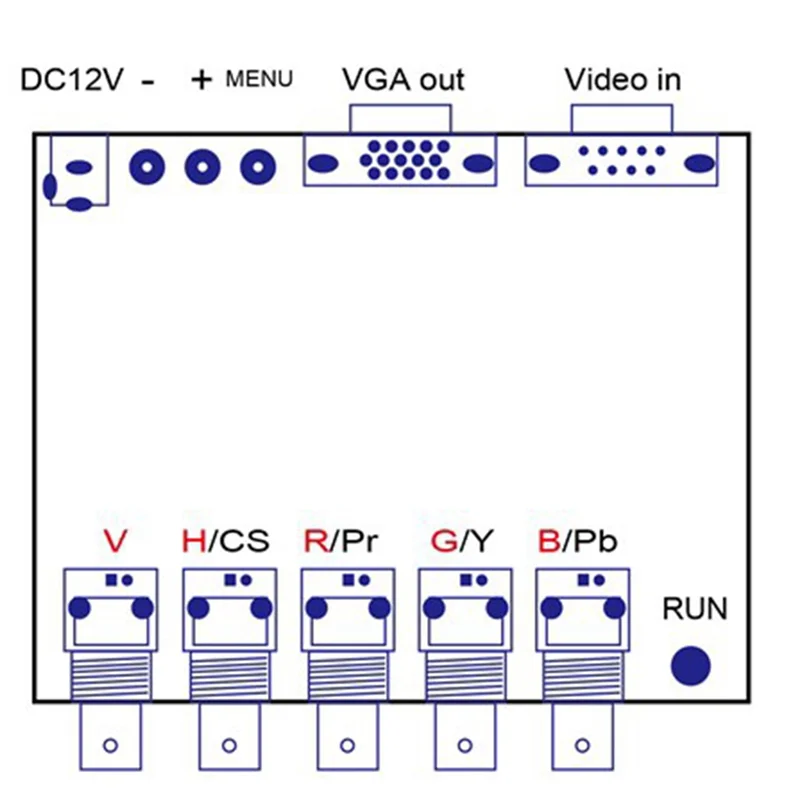 Imagem -03 - Conversor de Vídeo Industrial Xvga Box Rgb para Vga Rgbs para Vga Plug Eua Gbs8219