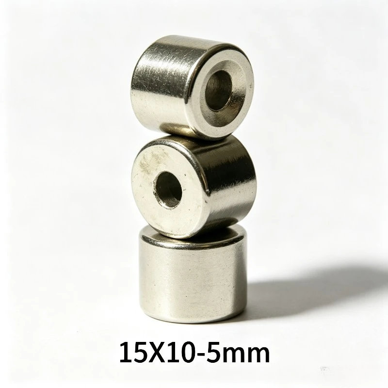 15x10‑5mm N35 Round Countersunk Neodymium Magnet 5mm Hole Strong Permanent NdFeB Rare Earth Magnet 15x10‑5mm