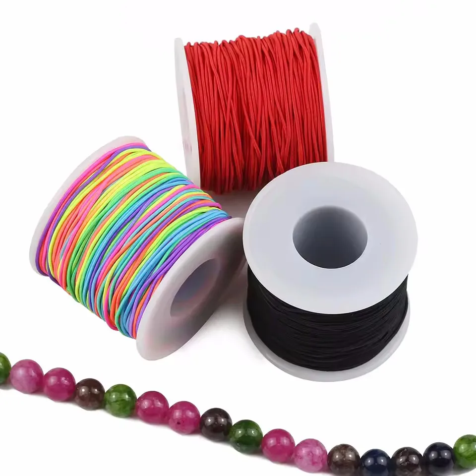 Rainbow Elastic Beading Cord, Colorful Stretchy Crafting Thread String For DIY Jewelry Making Bracelet Necklace Supplies view 4