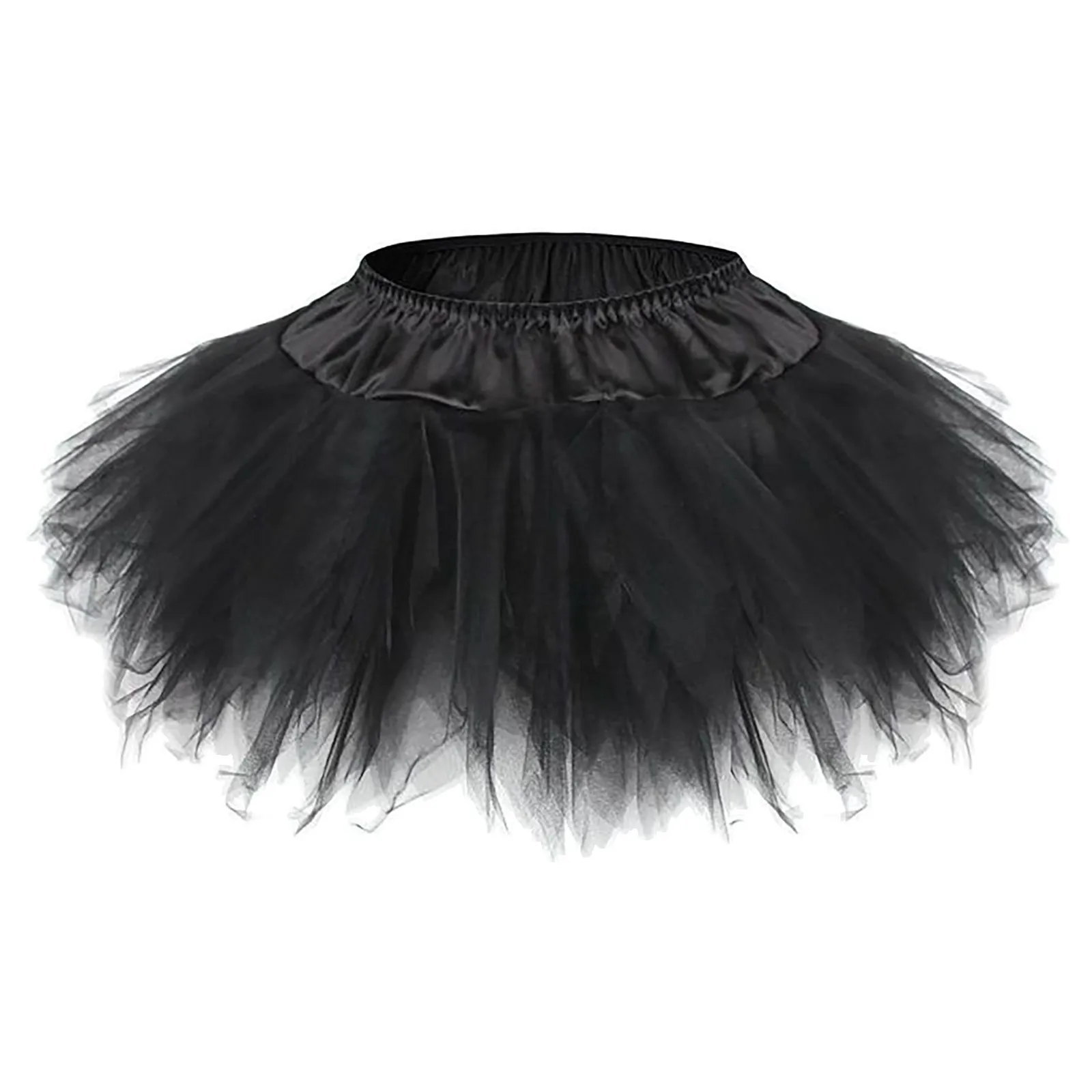 Women Sexy Mini Pleated Skirt Showgirl Party Mesh Tulle Dance Tutu Skirts Match Corset Skirt Plus Size Women\'s Tulle Skirt