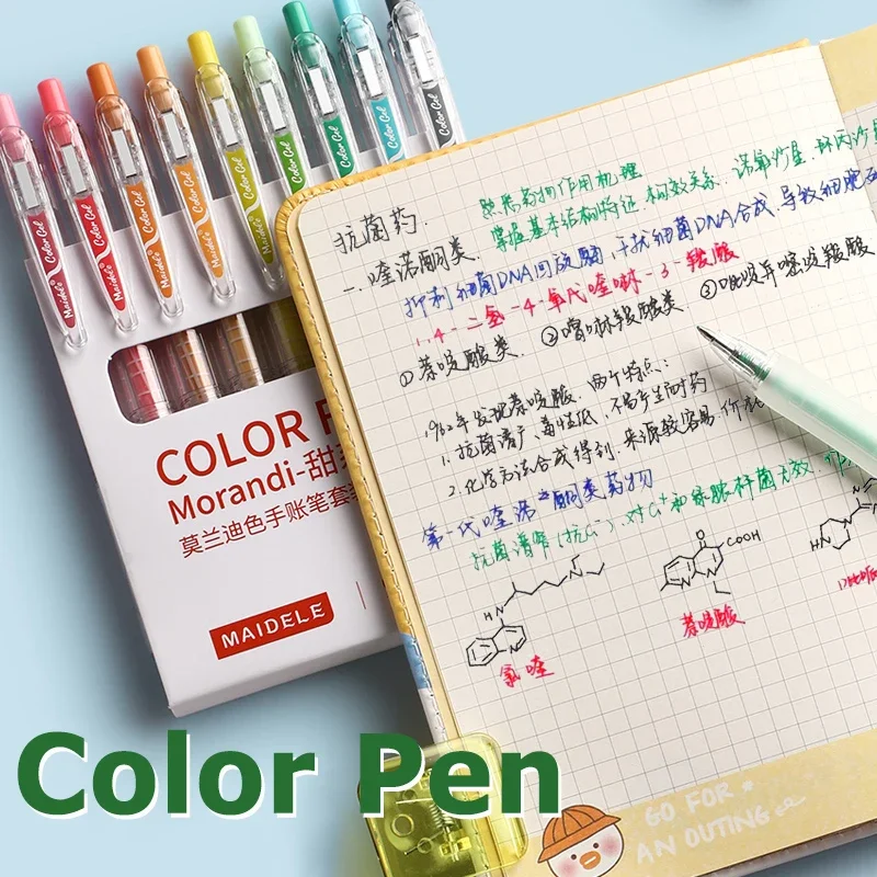 

9 Color Gel Pens Set Morandi Macaroon Color Art Supplies Cute Pens Korean Stationery Kawaii School Supplies for Students