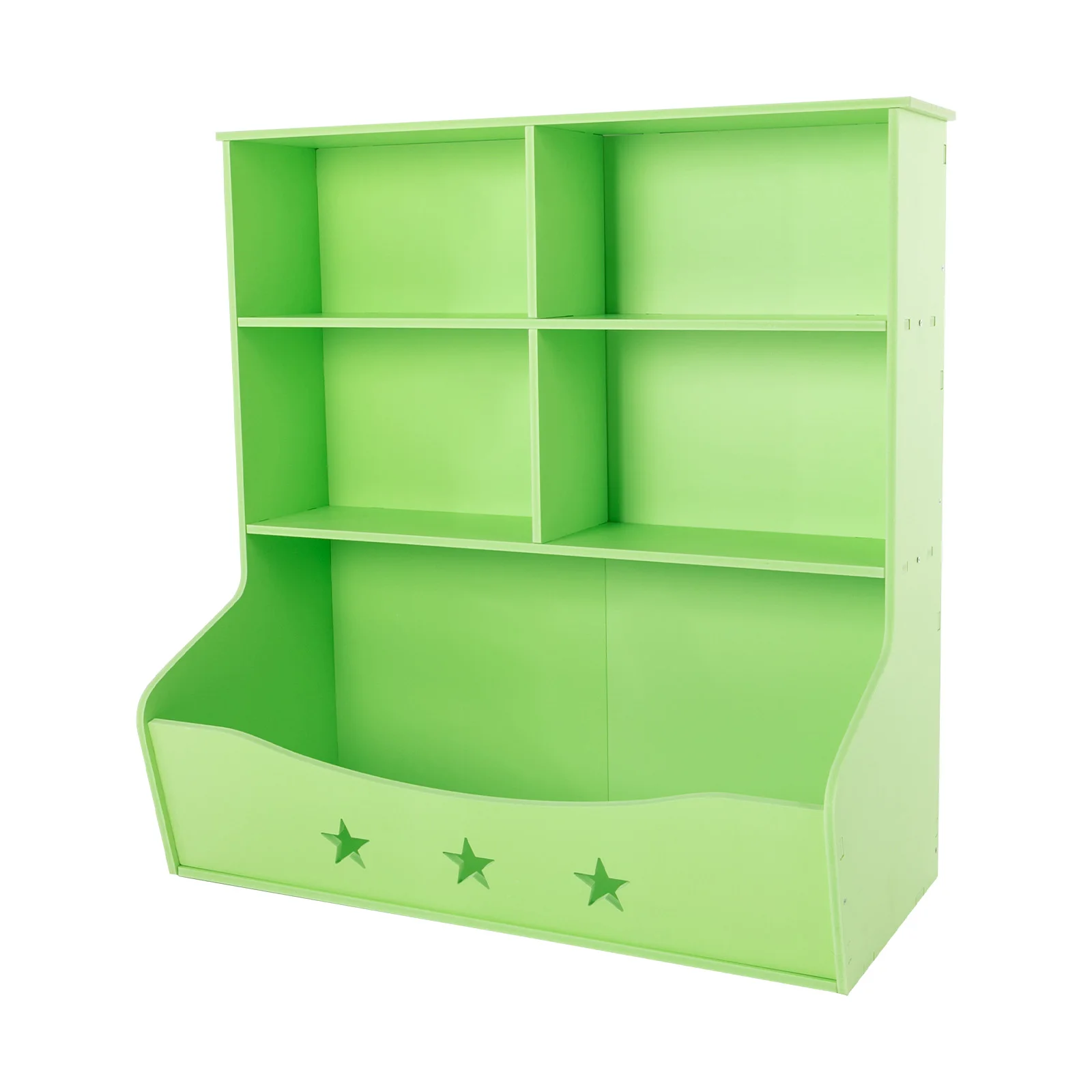 رف كتب للأطفال 3 طبقات خزانة ألعاب خفيفة خضراء رف كتب كابينة حوالي 79*36.5*82.5 سنتيمتر لغرفة المعيشة وغرفة النوم