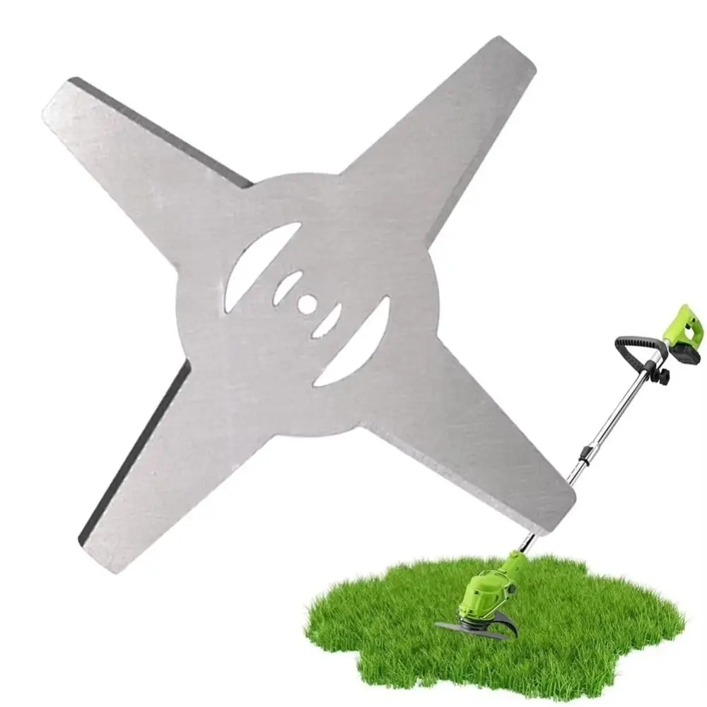 Manganese Steel Metal Grass String Trimmer Head Straight Blade High Performance Lawn Mower Fittings Durable Alloy Teeth