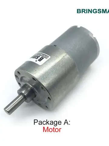 Bringsmart JGB37-3530 Gear Motor High Torque 12v DC Motor 7-960rpm Motor Reduction Gearbox Box Motor Electrico Reversible
