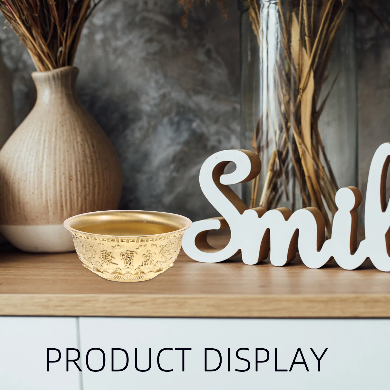 

1Pcs Brass Wealth Bowl Prosperity Symbol Creative Design Home Office Decor Lucky Gift for Friends Birthday Housewarming