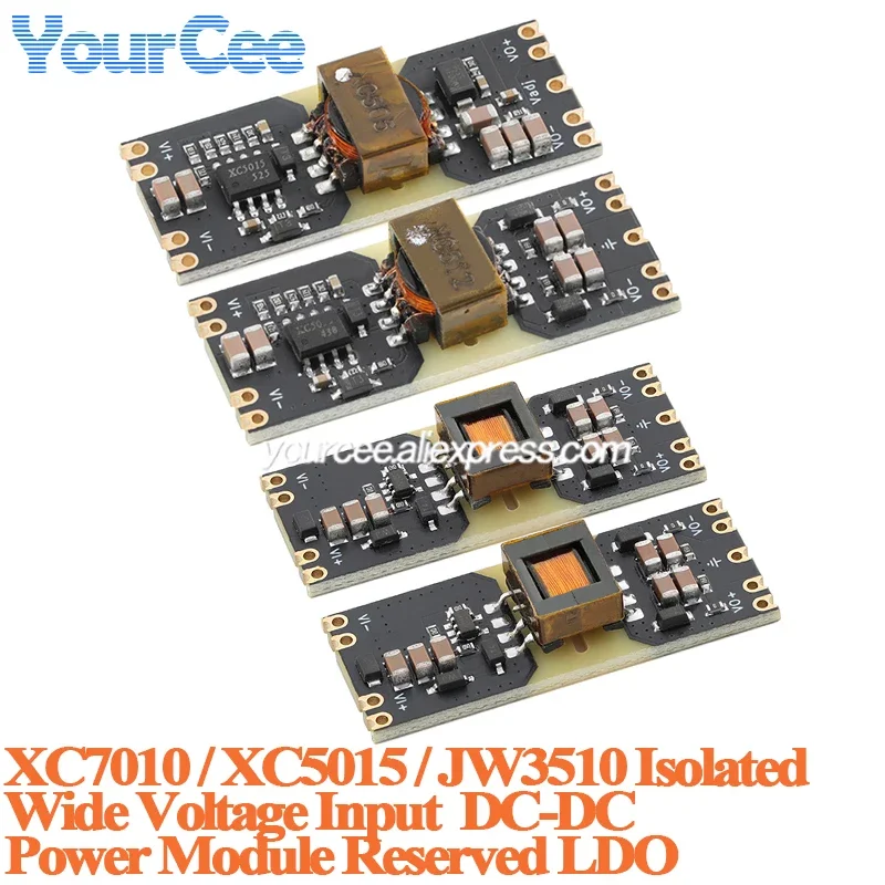 10 szt./1 szt. Moduł izolowanego zasilacza XC5015 JW3510 XC7010 DC-DC Szeroki zakres napięć wejściowych 9-42V na wyjście 5V 12V ±5V ±12V z zabezpieczeniem LDO — zdjęcie produktu 7