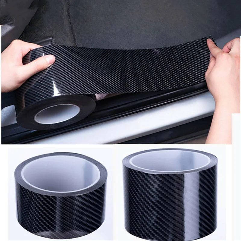 Car threshold bar protection bar anti-stepping paste general carbon fiber foot paste decorative strip car modification supplies view 4