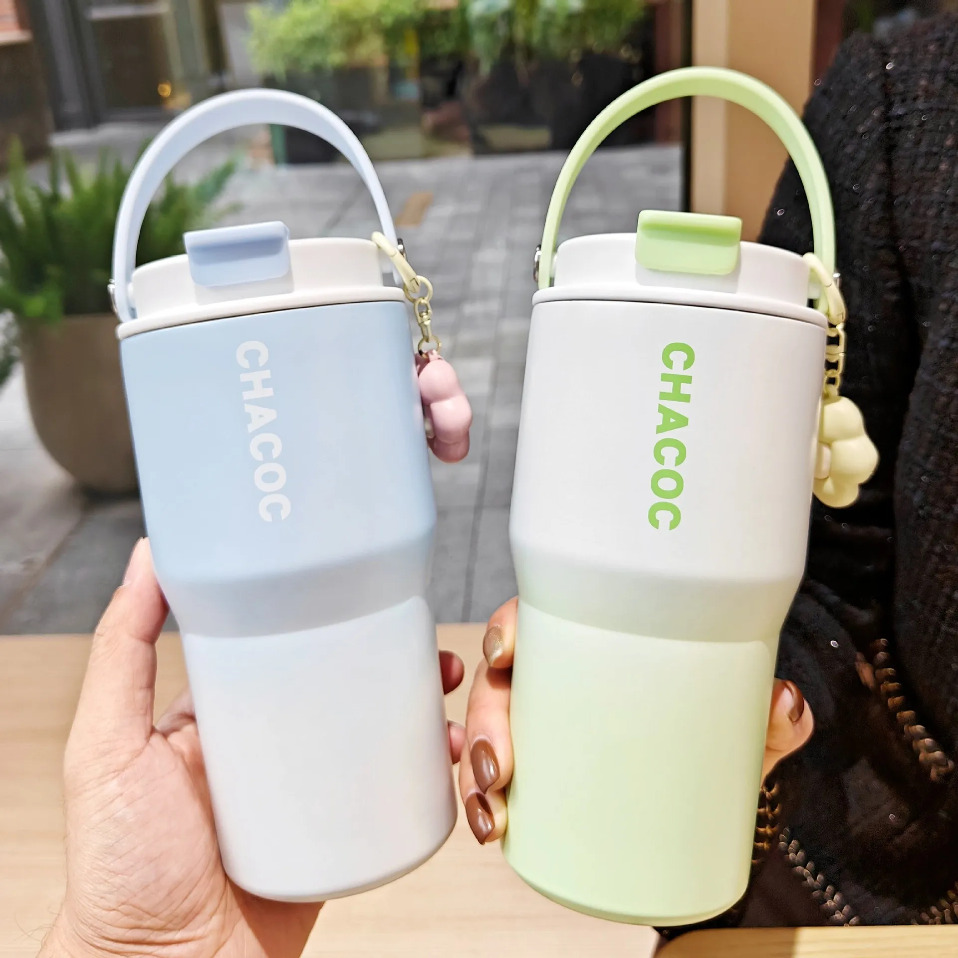 

Дорожная кружка из нержавеющей стали 316, с ручкой и соломой, герметичная изолированная бутылка для воды большой емкости, простая чайная чашка для студентов