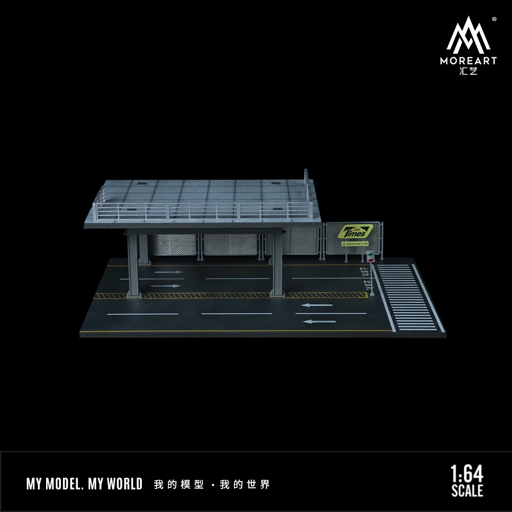 Meer Art 1:64 Parkeerplaats Diorama, Reparatiewerkplaats en Stalen Frame Plat Form Diorama voor Display & Collectie & Cadeau