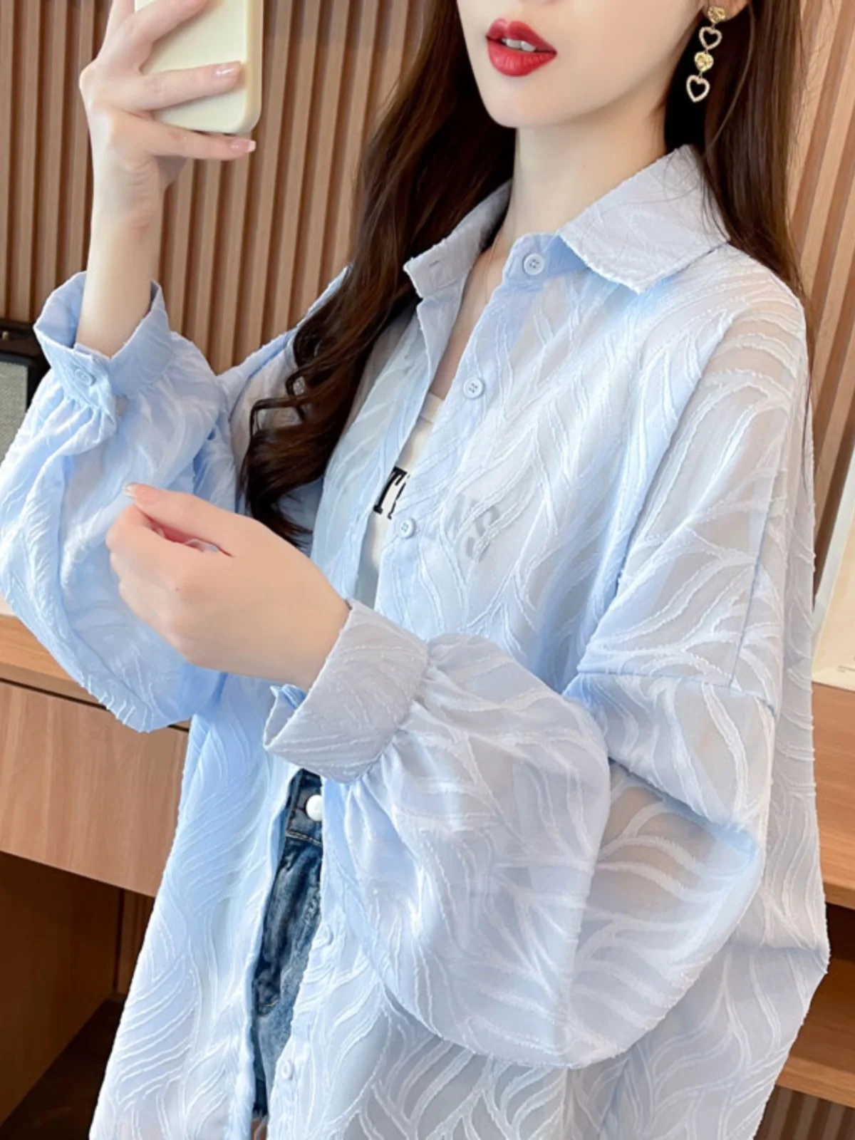 Ice Silk Thin Medium Length Sun Protection Clothing Women Summer 2026 New Loose Large Size Sunscreen Shirt Chiffon Shirt Coat