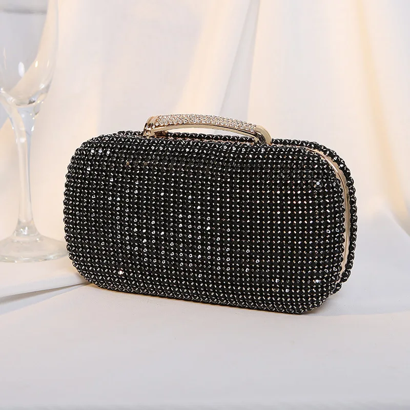 2026 Luxury Lady Diamond Evening Handbag Sparkling Water Diamond Crossbody Shoulder Bag for Wedding Party Single Chain Wallet