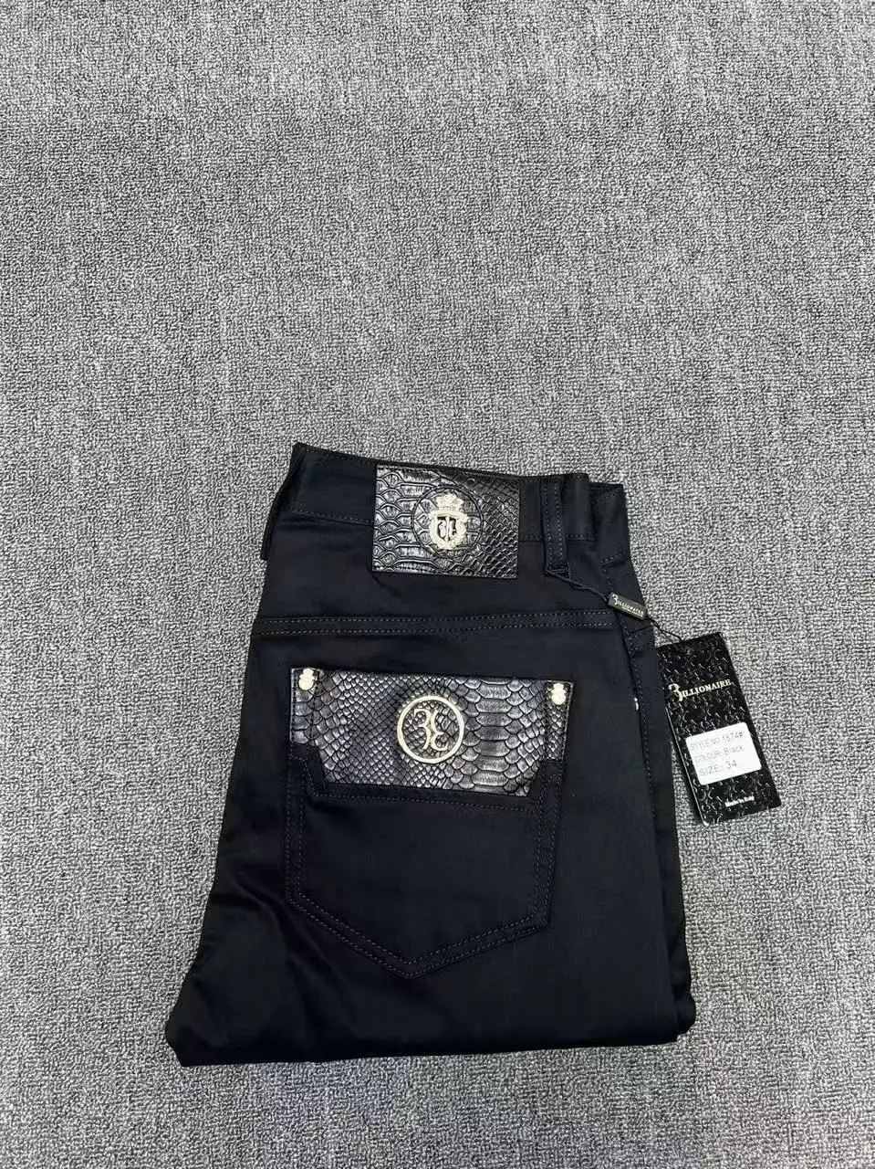 BILLIONAIRE BLSK CPRT Jeans Men 2026 Spring Summer new casual Embroidery comfortable elasticity Sports Big size 34-42 Pants