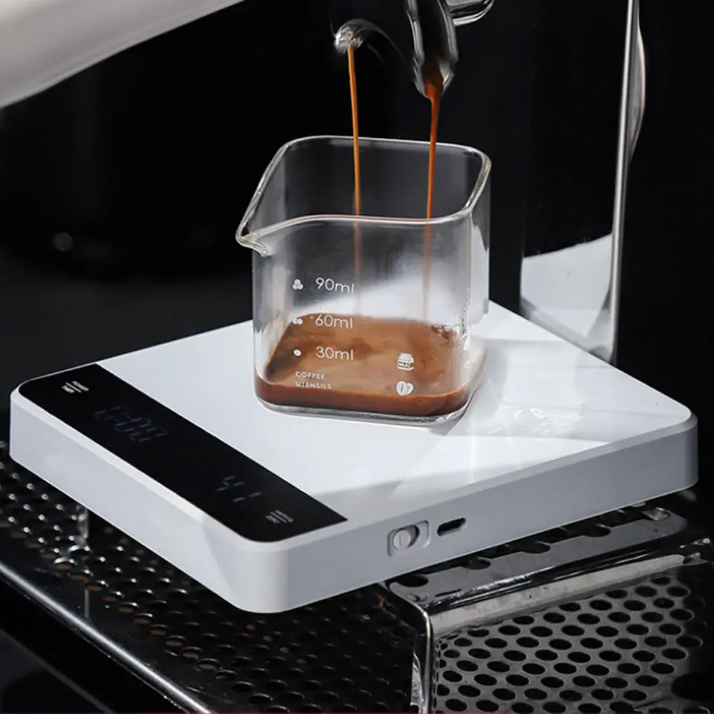High-precision Electronic Coffee Scale Waterproof Weighing Balance Timing Professional Digital Coffee Scale Espresso Measuring