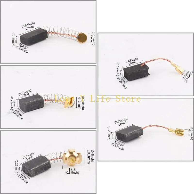 Busie carbonio del motore elettrico L74C 4pcs Sostituzione per spazzole per utensili per utensili elettrici