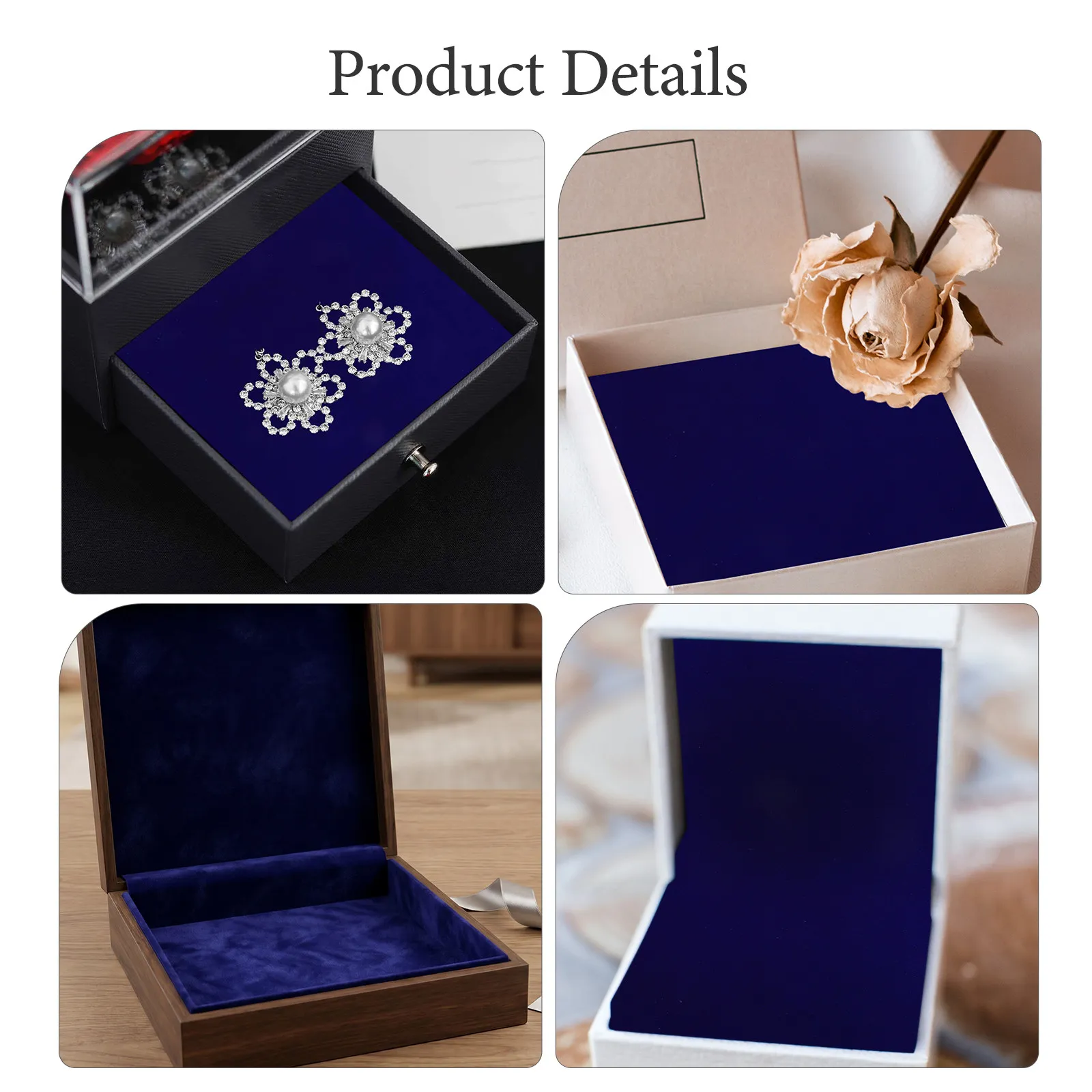 8 PCS Drawer Liner Adhesive Self Stick Felt Decorative Fabric Jewelry Insert for Drawers