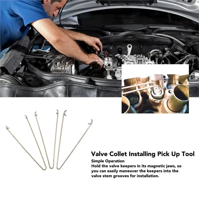 M50K-Valve Keeper Handling Tool Set 3 Pieces For Efficient Valve Collet Installer Remover Precision Tools