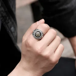 Radiant Star Thai Silver Punk Hip Hop Rings Open Adjustable Ring