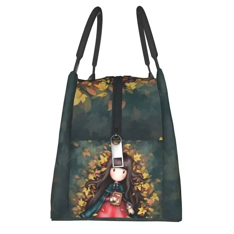 Gorjuss Autumn Leaves Lunch Bag Women Thermal Cooler Insulated Lunch Box for Work Pinic or Travel