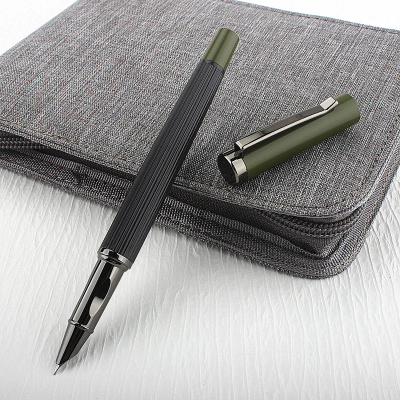 

Luxury Quality 5069 Metal green Colour Fountain Pen Financial Office Student School Stationery Supplies Ink Pens