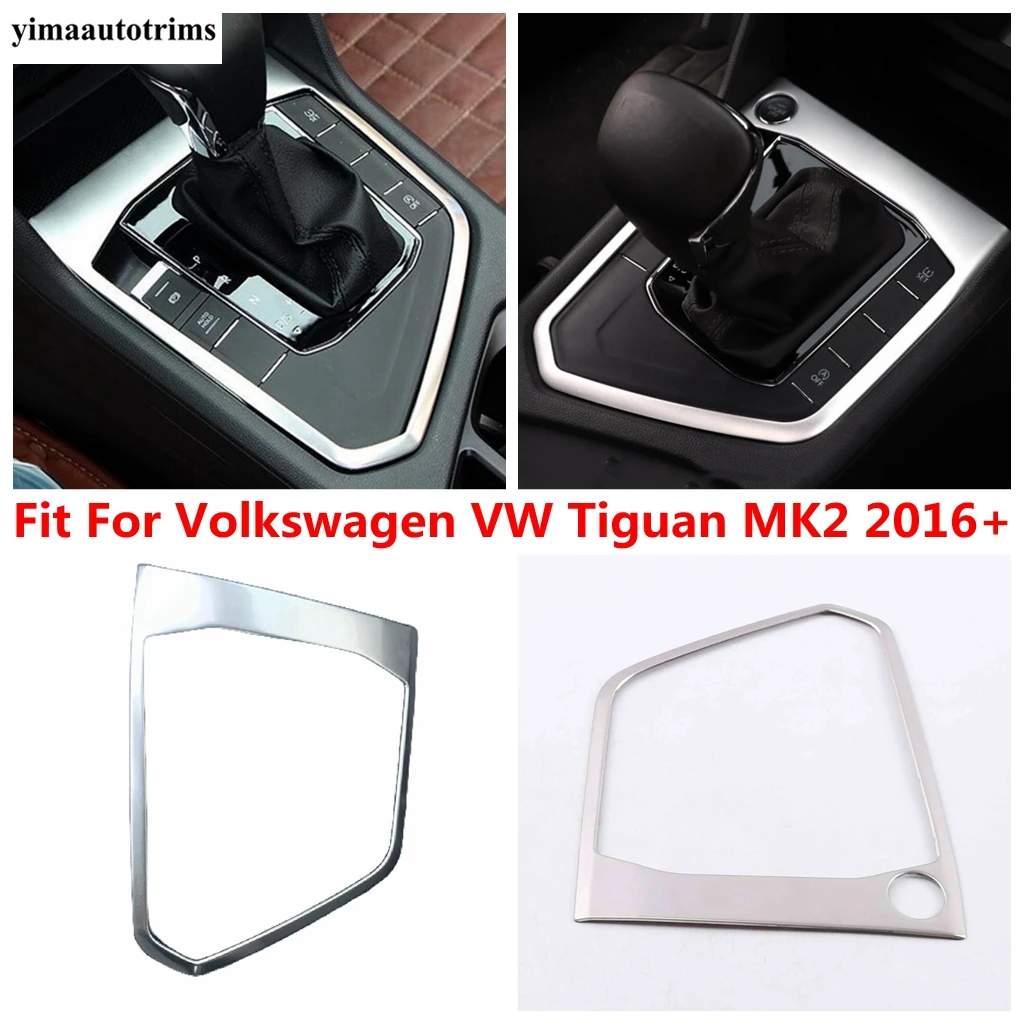 

Car Center Control Gear Panel Frame Cover Trim For Volkswagen VW Tiguan MK2 2017 - 2023 Stainless Steel Accessories Interior Kit