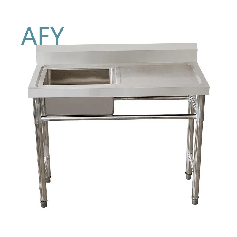 Commercial Stainless Steel Sink for Restaurant Kitchen Canteen Thawing Pool Washing Basin Deepened Heavy Duty Cross Border