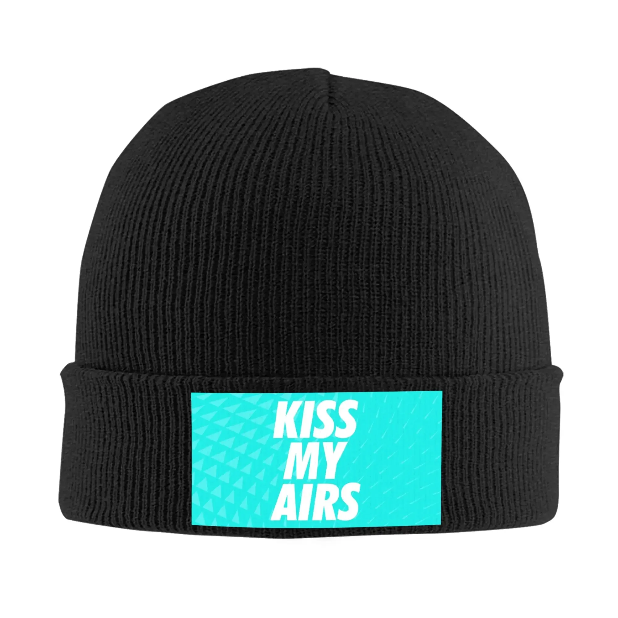 Kiss My Airs Sneaker Head Hype Turquoise Warm Knitted Cap Winter Knit Bonnet Hat Skullies Beanies Hip Hop Caps for Unisex