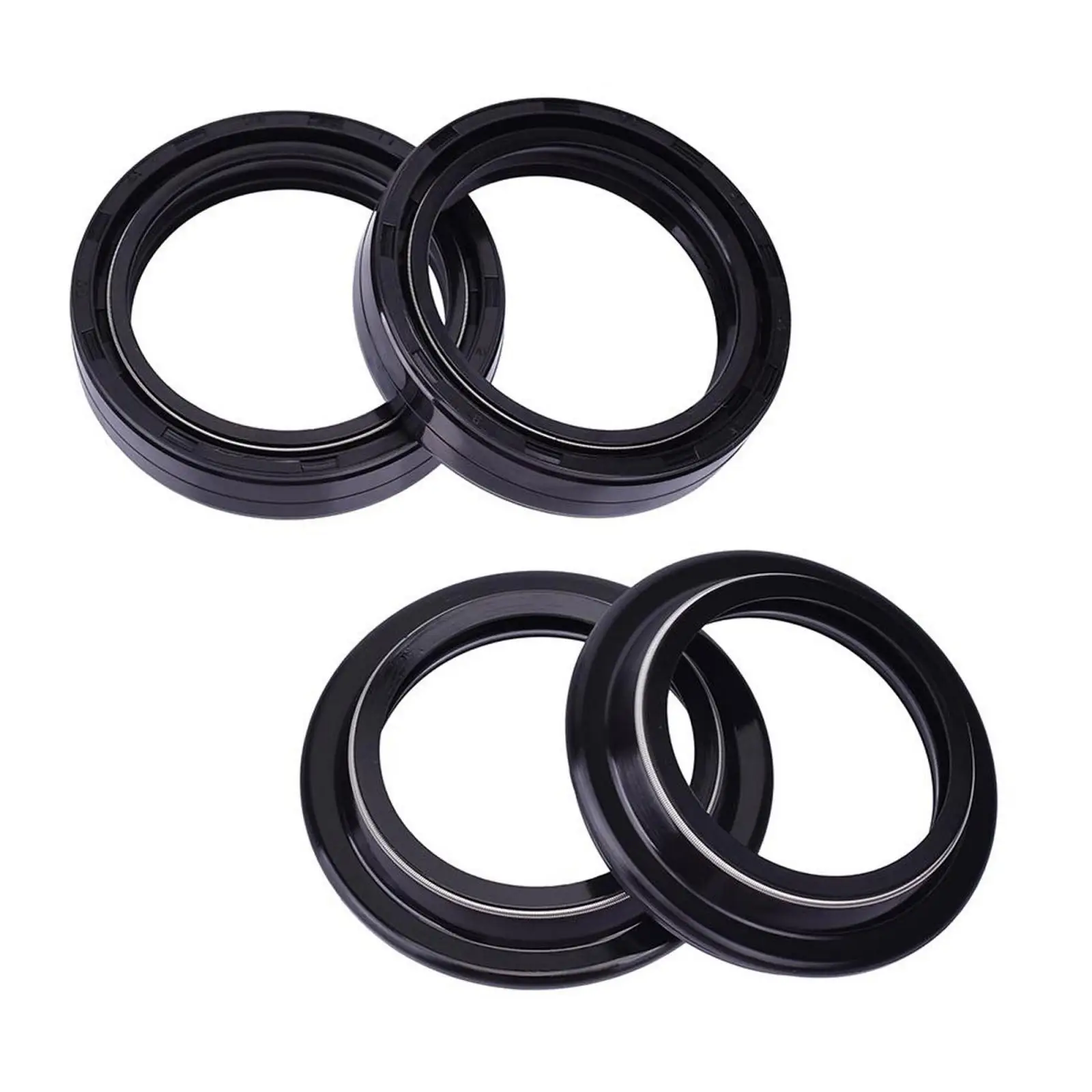 

Double Spring Front Fork Damper Oil Dust Seal Replacement Parts Rubber Set for Suzuki SV650