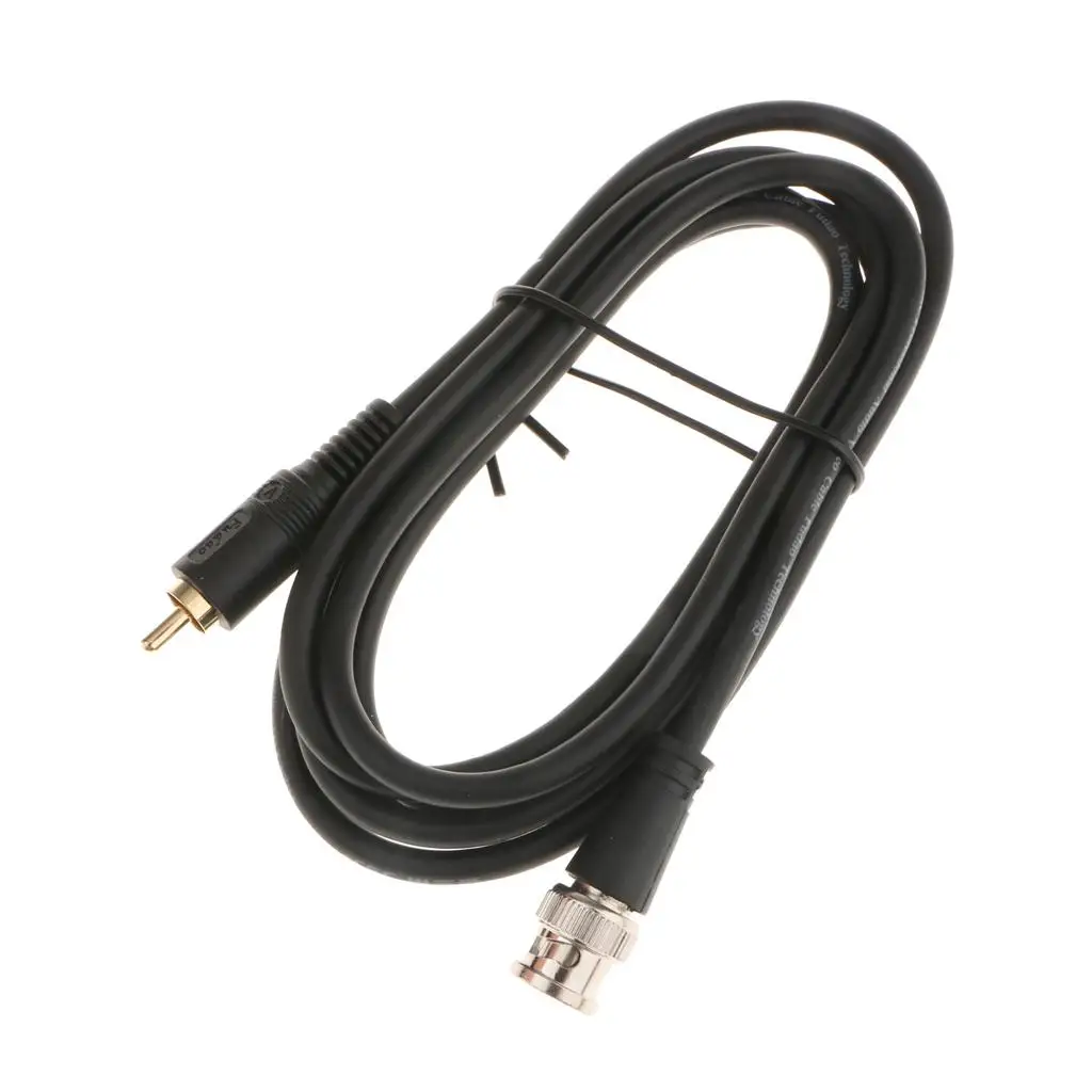 BNC to RCA Cable Cord Gold Plated Male Connector PVC Audio Video Adapter for Radio Equipment