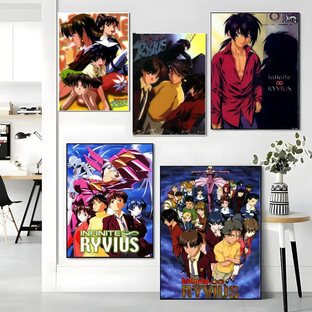 anime I-Infinite Ryvius-S Painting Calligraphy Boho Botanical Decor for Living Room Elegant Home Style