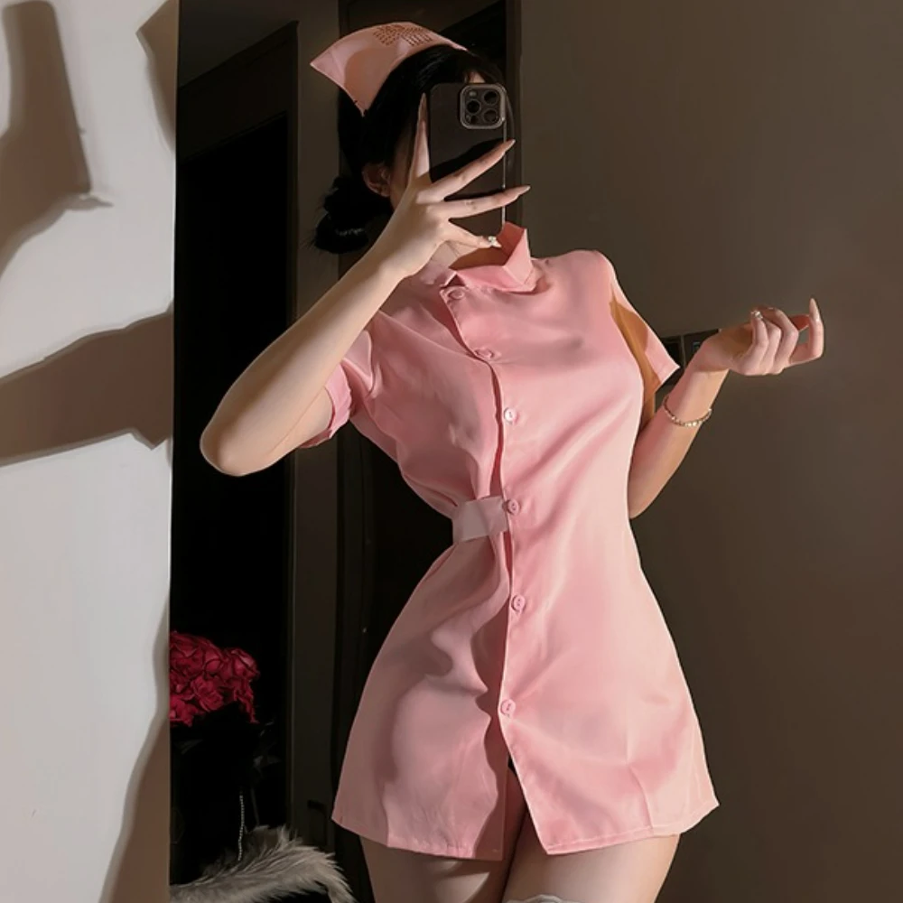 

Sexy Nurse Uniform Temptation Female Doctor Role Play Costume Cute Nurse Sister Anime Mini Dress Party Nightclub Costume Suit