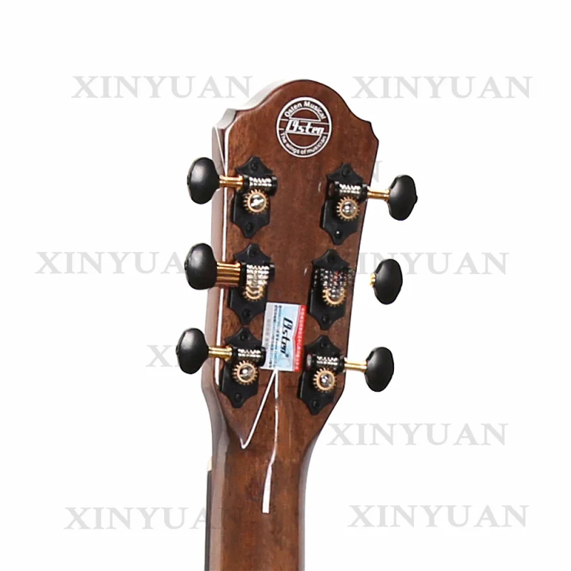 Acoustic Guitar, 34 Inch Professional 6-String Instrument Made of Solid Maple with Gloss Finish, Manufactured in China