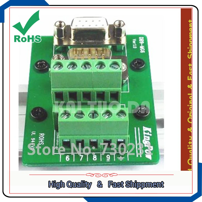 Free Shipping DB9 DB9-MG6 Male / Female Header Breakout Board Terminal Block vv Integrated Circuits