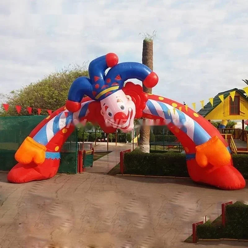 Clown gonflable en plein air, arc attrayant, publicité, événement de carnaval, arc de dessin animé à vendre, arcs d'entrée de bienvenue