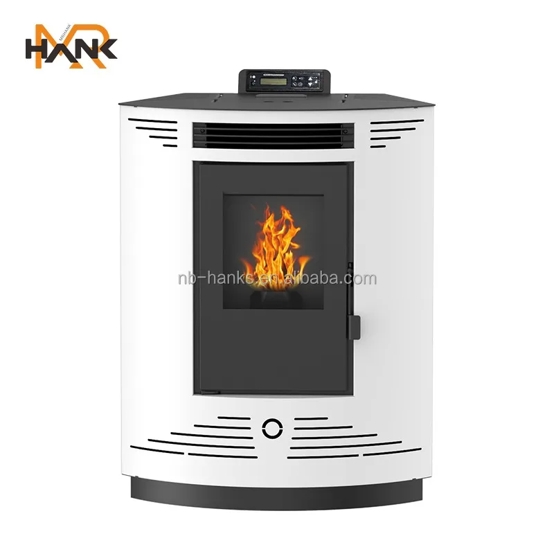 NB-PM-02 7KW Freestanding Modern Steel Pellet Fireplace For Living Room With Remote Control