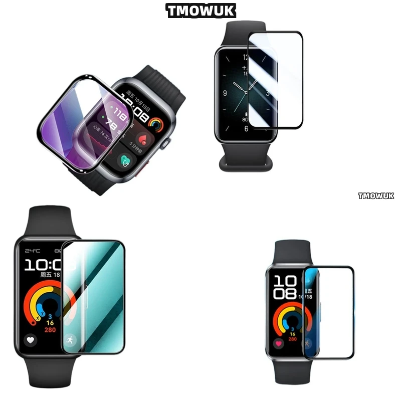 

For Huawei Band 6 7 8 9 10 B6 B7 Watch D2 Fit 3 4 Pro Special Edition - Durable Anti - Glare Soft Flexible Screen Protective Fil