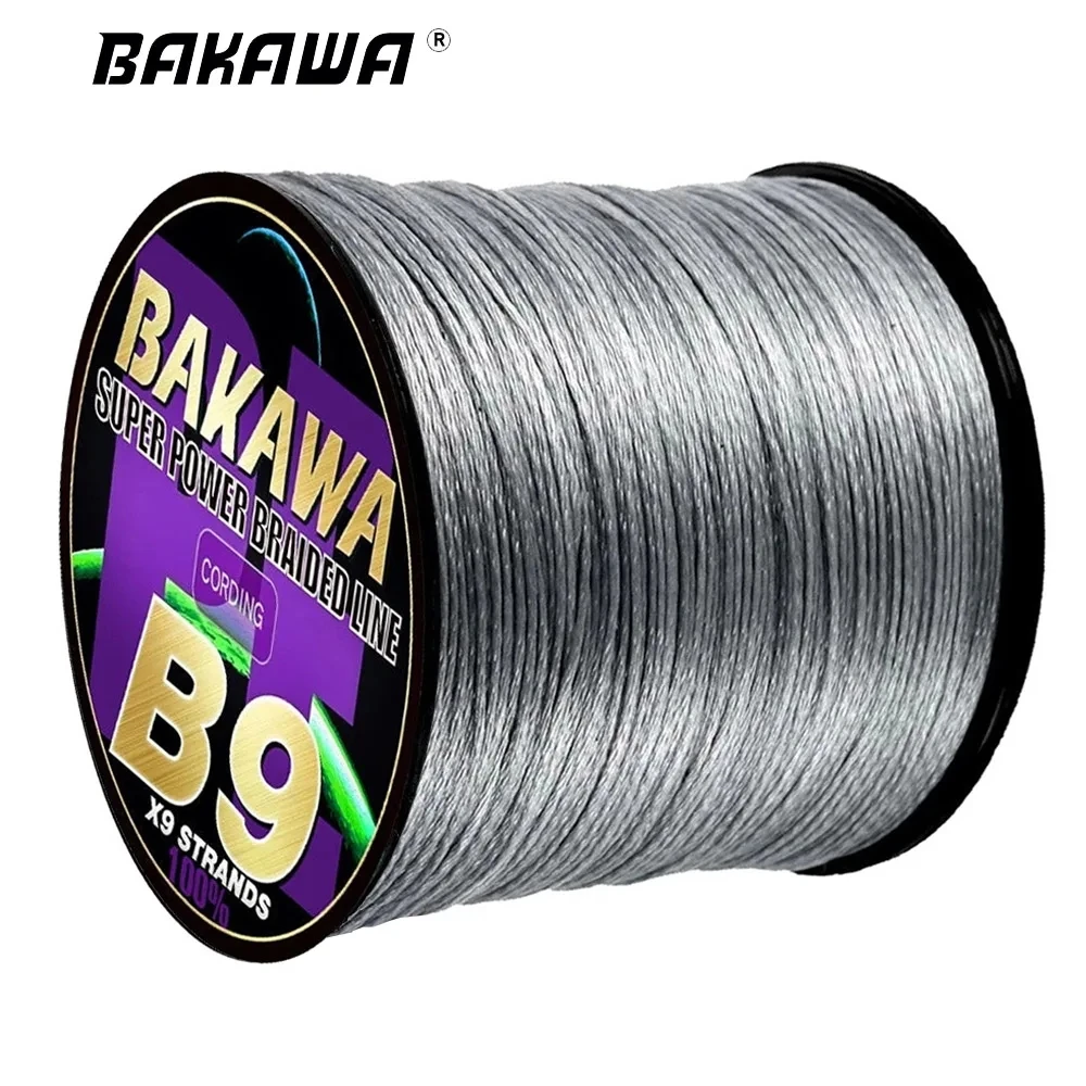 BAKAWA 9x-Strand Braided Fishing Line 300M 500M 1000M Japanese Multifilament Pe Wire For Saltwater Durable Woven Thread Tackle