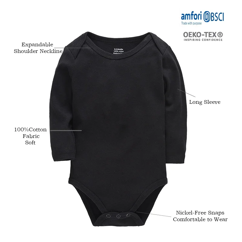 1/3 Pcs KAVKAS Baby Clothing Rompers Boys 100% Cotton Plain Bodysuit Girls Blank Muslin Jumpsuit 0-24 Months
